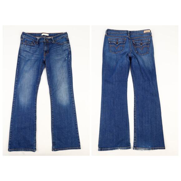 Lot of 2 Levi Womens 12 M Low Boot Cut 545 Jeans *READ* Y2K Distressed - Picture 9 of 16